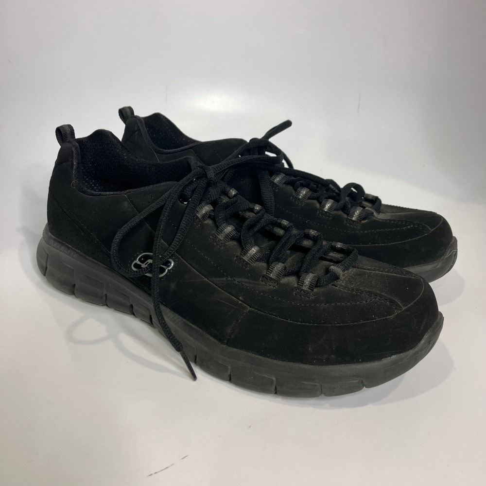 Skechers synergy trend setters sneakers all black Y2K womens size 10 activewear